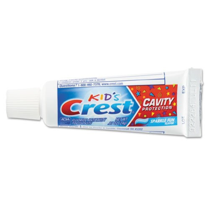 P&G - Crest Sparkle Kids Toothpaste, Professional Trial Size Unboxed, 0.85 oz, 72/bx