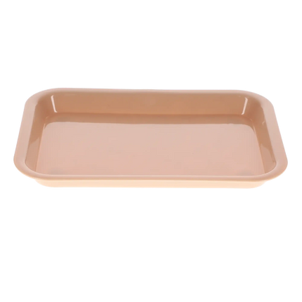 HSB - Flat Tray, Size F (Mini) - Pastel Sand , Plastic, 9-5/8" X 6-5/8" X 7/8" - (Equiv 300FMS-7PS)