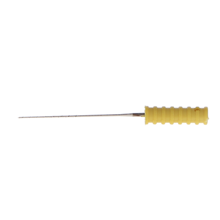 Barbed Broaches, 21 mm, # 2, Sterile, XX-Fine, Yellow, 10/Pk, 400622