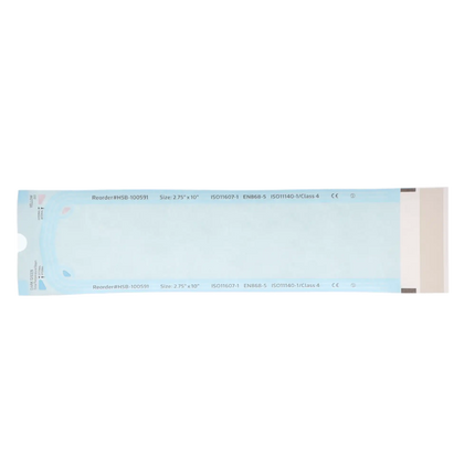 HSB - 2.75"?x?10" - Paper/Blue Film Self-Sealing Sterilization Pouch, Bulk Pack 500/Bx