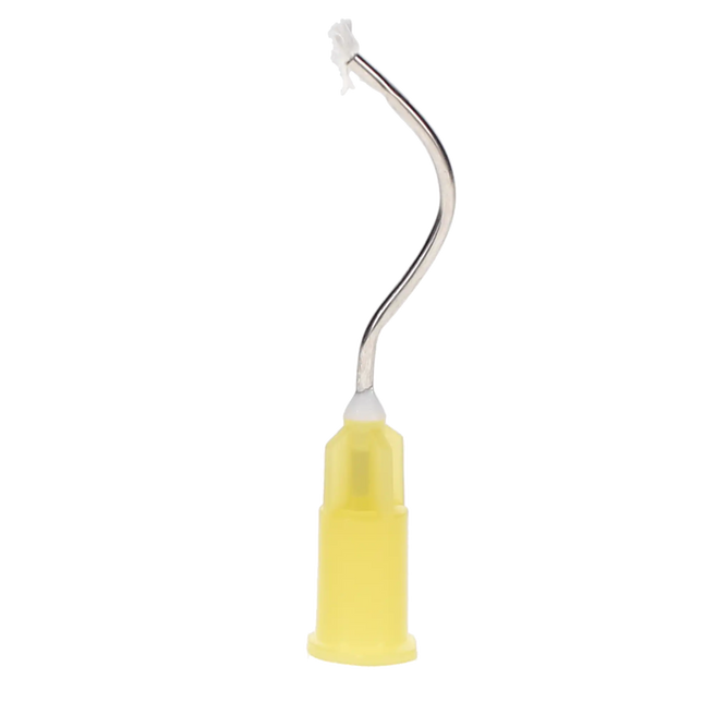 HSB - Infusor Tips, 100/pk, Pre-bent, 19 gage, Universal Luer Lock Style Hub with Padded Brush End