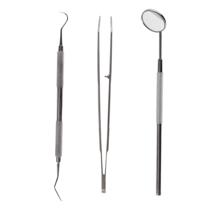 3-Piece Examination Set, (Mirror, Explorer, Cotton Plier), Kit, 300373