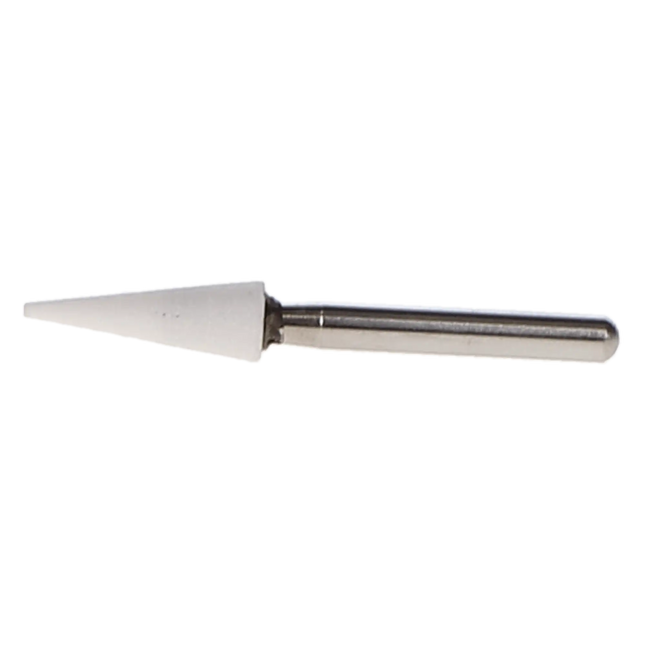 HSB - CN1 FG White Mounted Stone, 12/Pk. Pointed cone/christmas tree (equiv Shofu 0241)