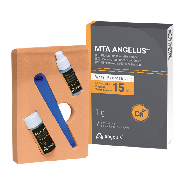 Angelus - MTA Angelus White 1g Reparative Cement: 1g. Vial, 3ml Distilled Water