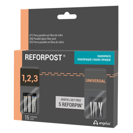 Angelus - Reforpost Glass Fiber Parallel Intraradicular Post with Conical Tip