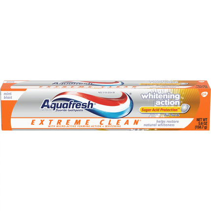 Aquafresh? Extreme Clean? Fluoride Toothpaste with Whitening Action, Mint Blast flavor, 5.6 oz. tube, 12/cs
