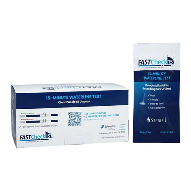 Sterisil? FastCheck 15? In-Office Water Test Strip - Pack of 6