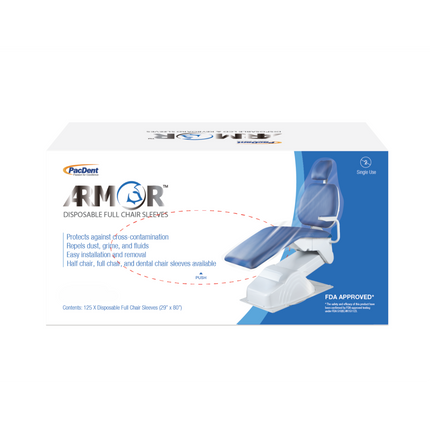 Armor Slip & Grip Full Chair Sleeves, Clear Plastic, 48" x 56", Box of 150