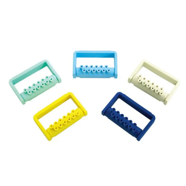 Pac-Dent - Bur Bocks, Plastic Bur Caddy, 12-Hole, FG, Yellow