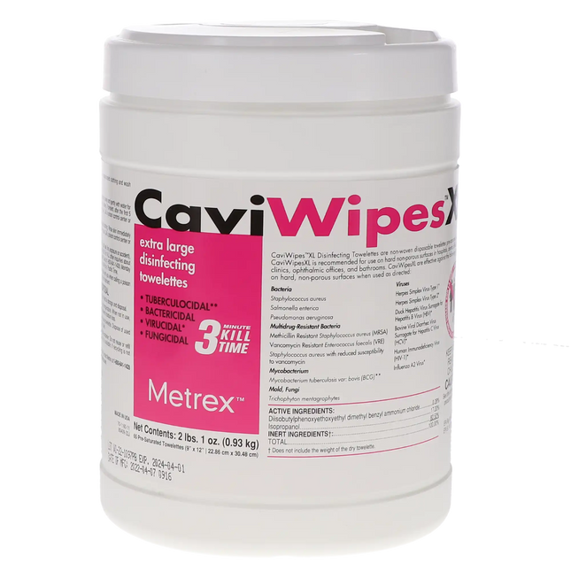 CaviWipes Disinfectant Towelette X-Large 65/Can