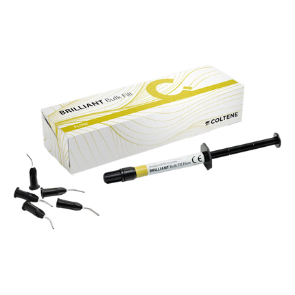 Coltene - BRILLIANT Bulk Fill Flow Multi-shade 4mm Bulk Composite, Syringe (1) 2.3 g and (11) Application Needles