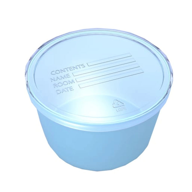 Dynarex - Denture Cup w/ Lid, 8 oz, Blue, 250/cs