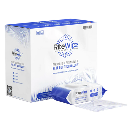 RiteWipe Handpiece Wipe, 5" x 7", 100 wipes/pouch