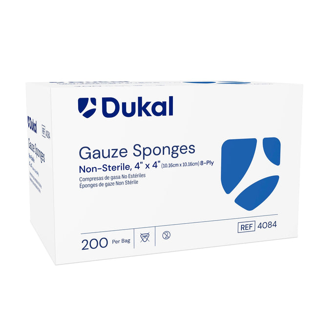 Dukal - Gauze Sponge, 4" x 4", Non-Sterile, 8-Ply, 4000/case