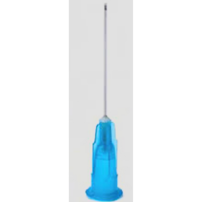 Dukal - Pre-Bent Dispensing Tips, 25ga Blue, pack of 100