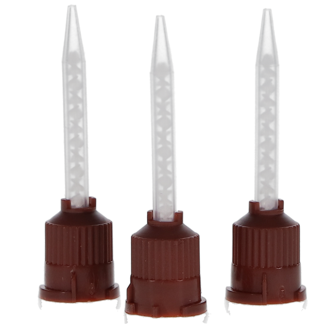 ProAdvantage - Temporary Cement T-Mixer Mixing Tips, Brown, 1:1 Ratio, pack of 15