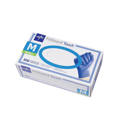 Medline - Fitguard Touch Nitrile Exam Gloves Medium 300/box Medlines Most Sensitive Nitrile Glove