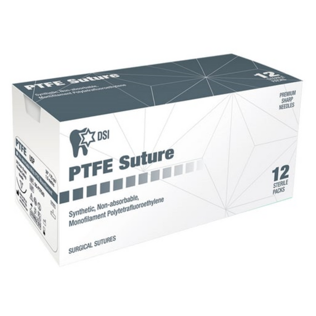 3/0 30" 75Cm Non-Absorbable Ptfe Suture Sterile White 12/box Pre-Installed 19 Mm Reverse, DS-PTFE30