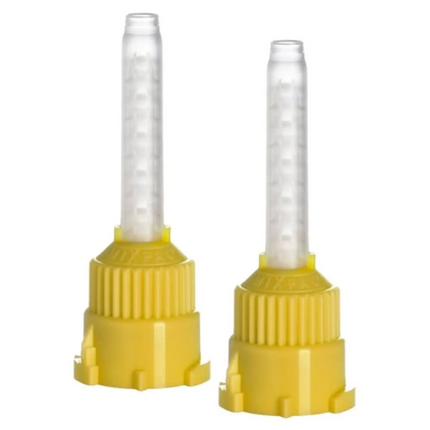 Hygedent - Hexa T-Mixer Yellow Mixing Tips Small 4.2Mm 48/pack 1:1 & 2:1 Ratio