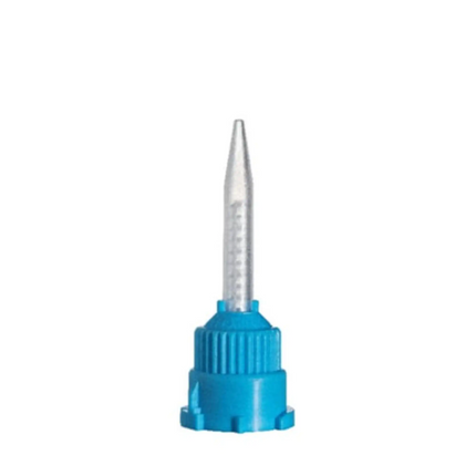 Hygedent - Hexa Acrylic Crown & Bridge T-Mixer Mixing Tips 25/pack 1:1 2:1 Ratio Blue/clear 3.2Mm