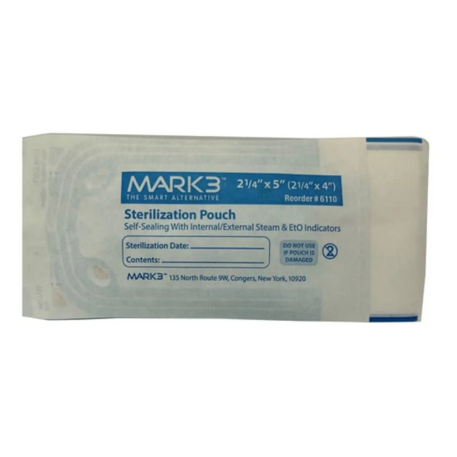 Mark3 - Self Seal 2-1/4" x 5" (2-1/4" x 4") Sterilization Pouches 200/bx.