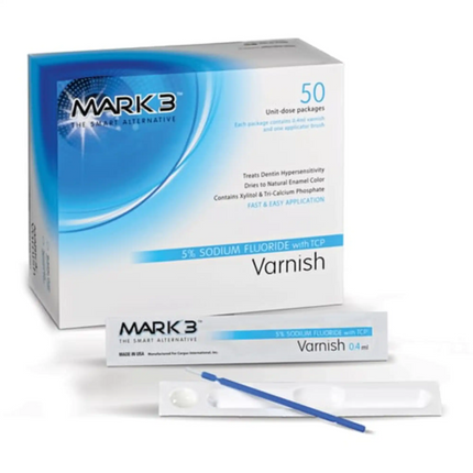 Mark3 - 5% Sodium Fluoride Varnish with TCP Caramel Unidose 50/bx.