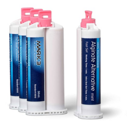 Vps Alginate Alternative Fast Set Mint Flavor 50 Ml Cartridge 4/pack Extremely Versatile, 9008