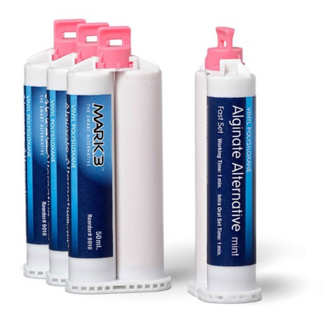 Vps Alginate Alternative Fast Set Mint Flavor 50 Ml Cartridge 4/pack Extremely Versatile, 9008