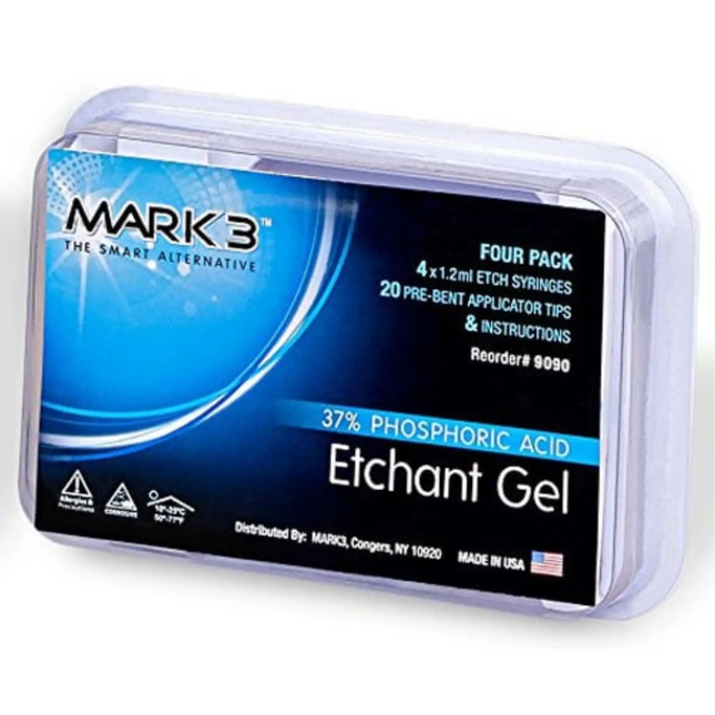 Mark3 - Etchant Gel 37% 4/bx. (4x1.2ml Syr. & 20 Tips)