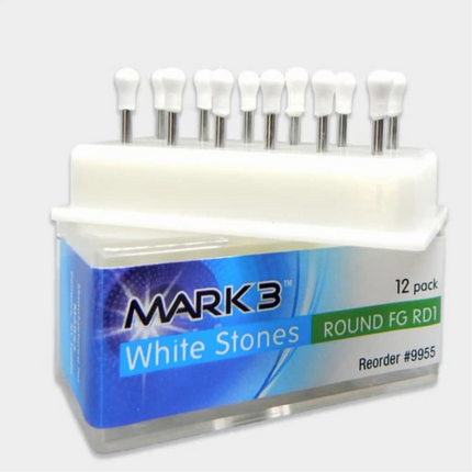 Mark3 - White Stones Round FG RD1 12/pk.