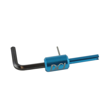 DCI - 3-In-1 syr Tool. 1/pack Includes Valve Core Tool Quick-Change Adapter & Button Pin International - 9287