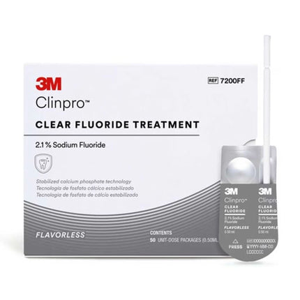 Clinpro Clear Fluoride Flavorless, 0.5 Ml Unit Dose, 50/Pk