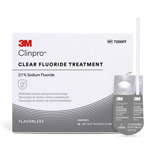 Clinpro Clear Fluoride Flavorless, 0.5 Ml Unit Dose, 50/Pk