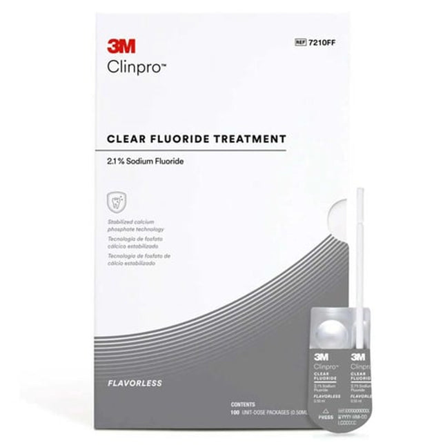 Clinpro Clear Fluoride, Flavorless, Unit Dose, 100/Pk