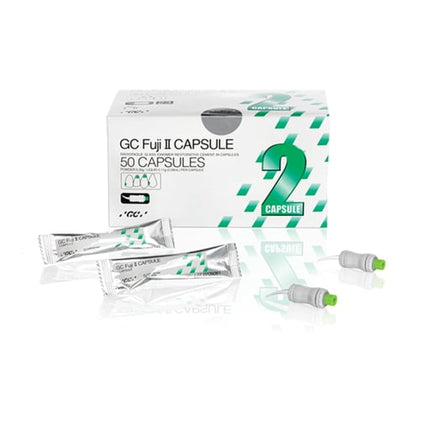 Gc Fuji Ii #23 Dark Gray Capsules Box Of 50. Fluoride-Releasing Radiopaque Self-Cure Glass