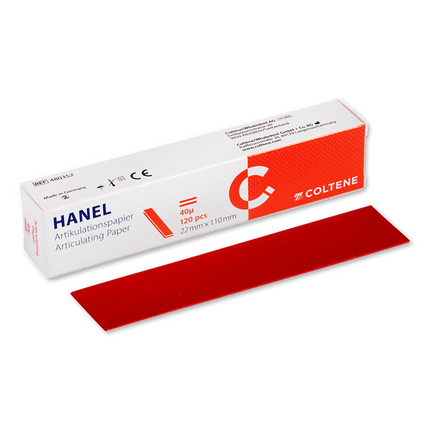 Coltene - Hanel Articulating Paper 40? Strips 22 X 110 Mm Red, 120 Pcs