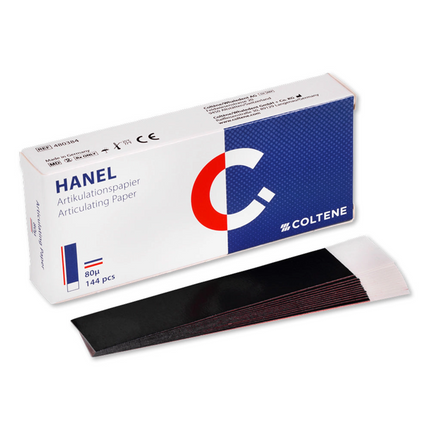 Coltene - Hanel Articulating Paper 80? I-Shape Strips Blue-Red, 144 Pcs