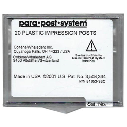 Coltene - Parapost Plastic Impression Posts (.045''/1.14Mm), 20 Pcs