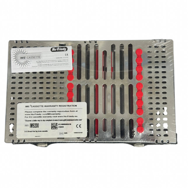 Hu-Friedy - Double-Decker 20-Instrument Signature Series Cassette W/ Accessory Area, Red