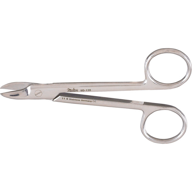Miltex - Wire Cutting Scissors, 4-3/8, Curved,Smooth Blades