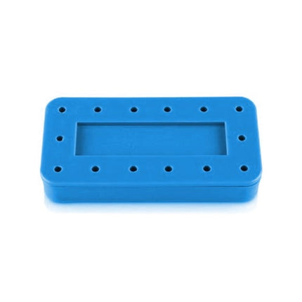 Plasdent - Rectangular Bur Block Neon Blue **Discontinued see PLA-400BRS-2