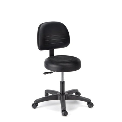 Plasdent - Traditional Dr. Stool Round Seat, Black