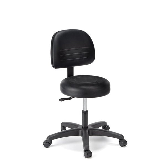 Plasdent - Traditional Dr. Stool Round Seat, Black
