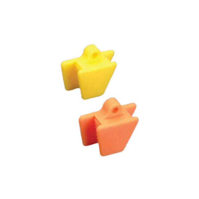 Plasdent - Plasdent Extnd Silicone Mouth Props, Small (Pedo), Yellow-Orange, Box Of 2