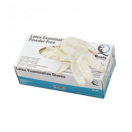 Quala - Powder Free Latex glove, Large 100/box, 403004