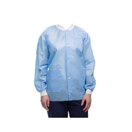 ValuMax - Easy-Breathe Jackets - Medical Blue Medium 10Pk