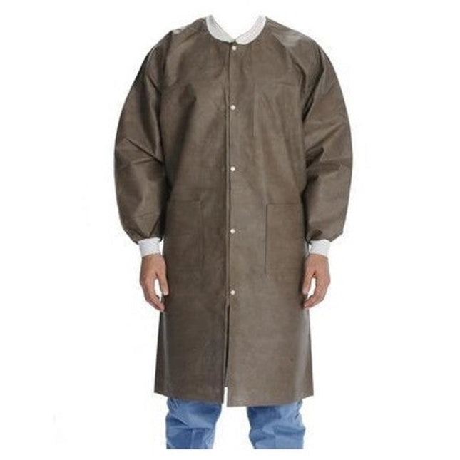 ValuMax - Extrasafe Lab Coats, Coffee Medium,?10Pk