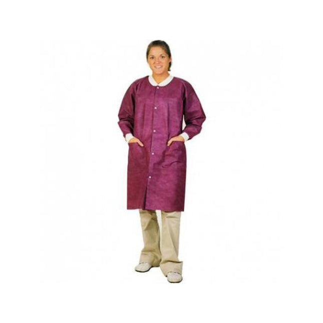 ValuMax - Extrasafe Lab Coats?10Pk Cranberry Small