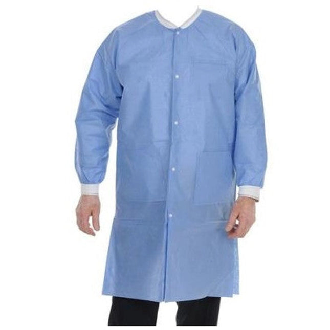 ValuMax - Extrasafe Lab Coats, Steel Blue, 3Xl,?10Pk