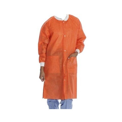 ValuMax - Extrasafe Lab Coats10Pk Orange Medium